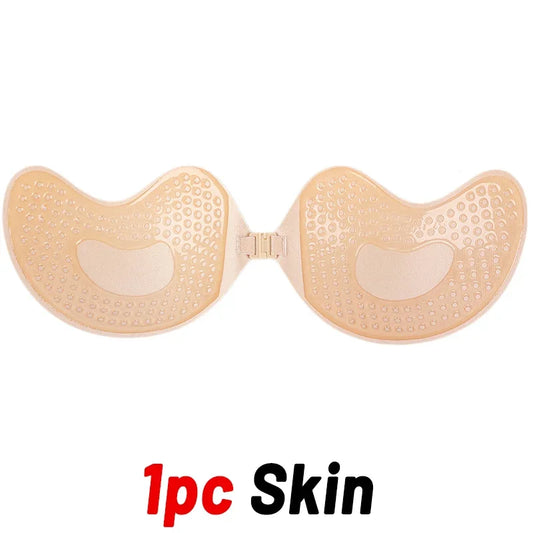 Invisible Push Up Bras for Women Silicone Adhesive Stick Bra Pads Girls Summer Strapless Nipple Cover Wedding Lingerie Underwear