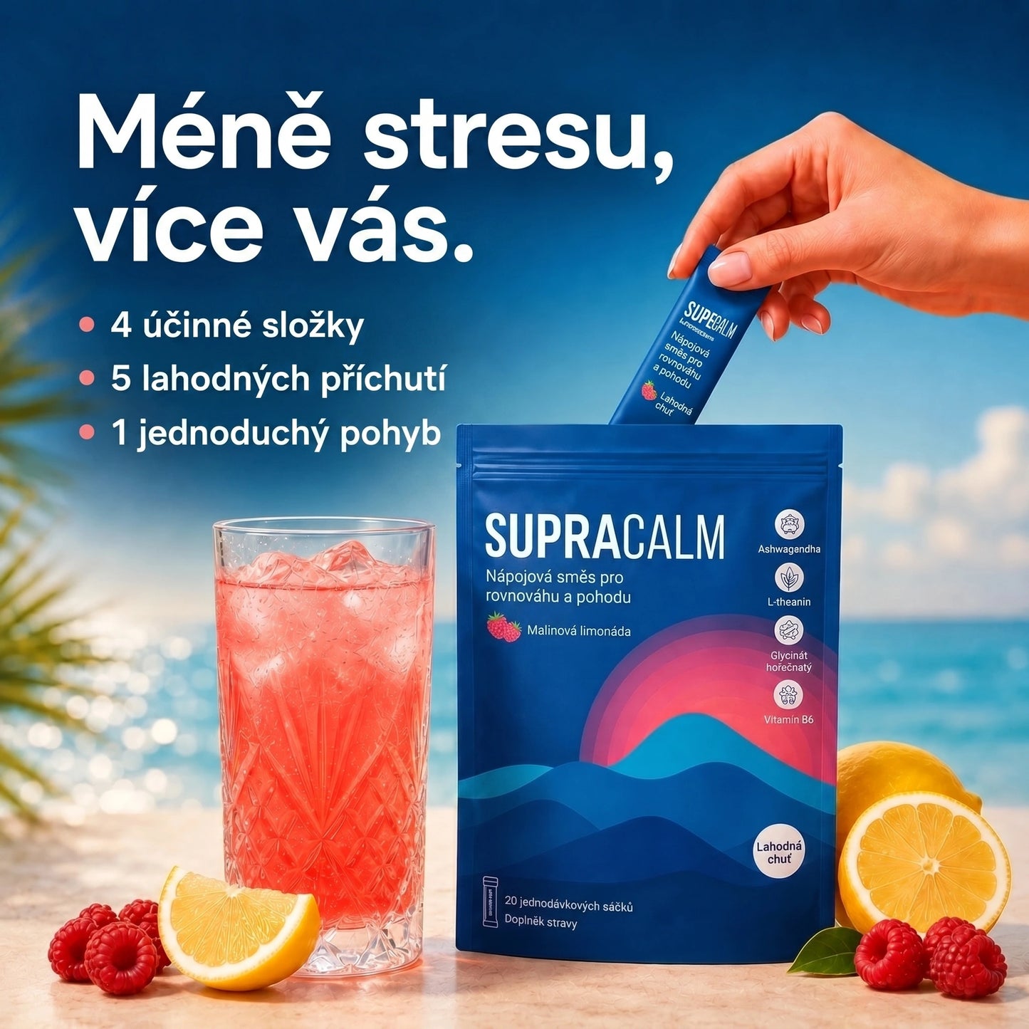 SupraCalm – Snižuje kortizol, splaskne břicho a vrací klidný spánek